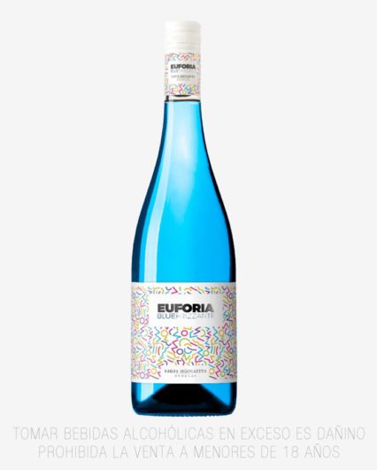 Botella de vino Euforia Blue Frizzante.