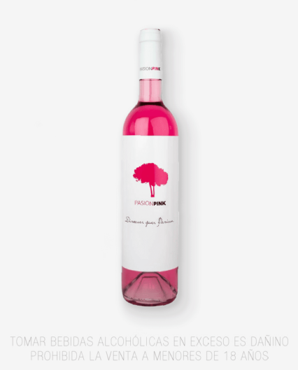 Botella de vino rosado Vino Pasion Pink Garnacha Syrah