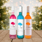 Tres vinos pasion - pink, azul y orange.